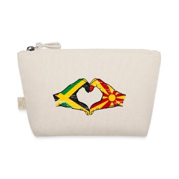 Jamaica Macedonia hands heart shape used - Organic Pouch - nature - Front