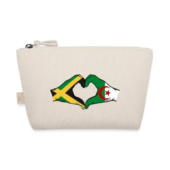 Jamaica Algeria Hands Heart Shape - Organic Pouch - nature - Front