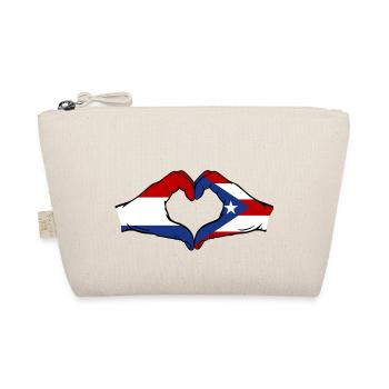 Holland Puerto Rico Hands Heart Shape - Organic Pouch - nature - Front