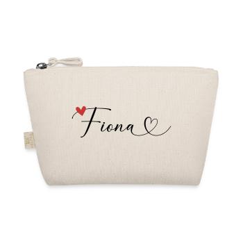 Fiona Nom Prénom Calligraphie coeur - Trousse biologique - nature - Devant