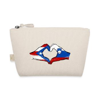 Porto Rico Slovénie drapeau mains forme de coeur utilisé - Trousse biologique - nature - Devant