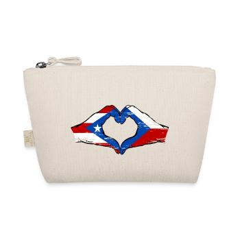Porto Rico République tchèque drapeau mains forme coeur utilisé - Trousse biologique - nature - Devant