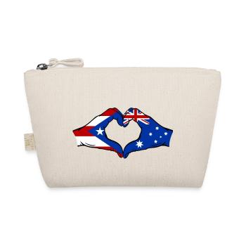 Porto Rico Australie Drapeau Mains Coeur Forme - Trousse biologique - nature - Devant