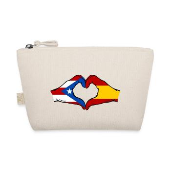 Porto Rico Espagne Drapeau Mains Coeur Forme - Trousse biologique - nature - Devant