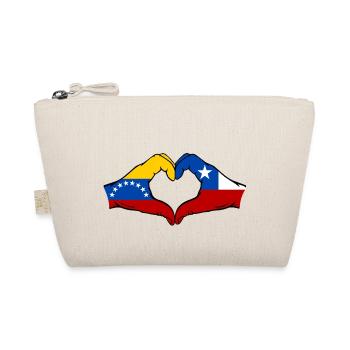 Venezuela Chile Flagge Hände Herzform - Bio-Täschchen - Natur - Vorne