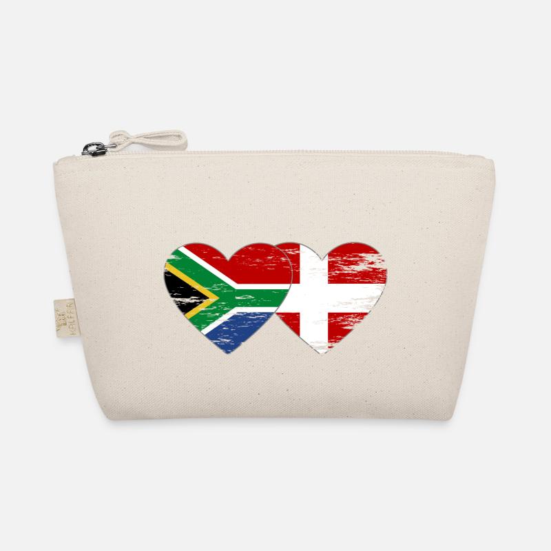 Afrique du Sud Drapeau Danemark forme de coeur utilisé Trousse biologique