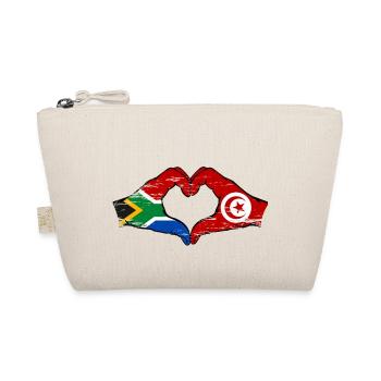Afrique du Sud Tunisie drapeau mains forme de coeur utilisé - Trousse biologique - nature - Devant