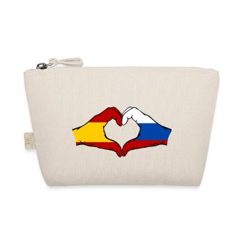 Espagne Russie Drapeau Mains Coeur - Trousse biologique - nature - Devant