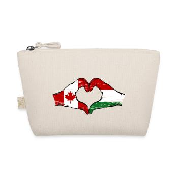 Canada Hongrie Drapeau Mains Coeur Forme Utilisé - Trousse biologique - nature - Devant
