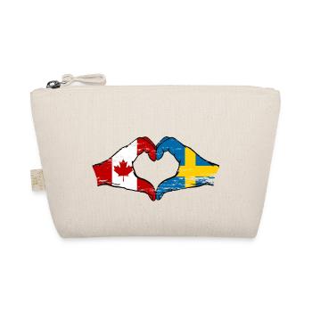 Canada Suède Drapeau Mains Coeur Forme Utilisé - Trousse biologique - nature - Devant