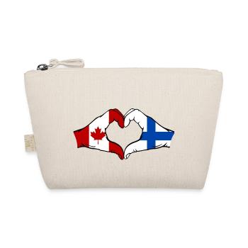 Canada Finlande Drapeau Mains Coeur Forme - Trousse biologique - nature - Devant