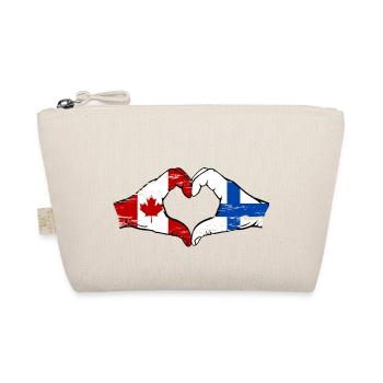 Canada Finlande drapeau mains coeur utilisé - Trousse biologique - nature - Devant