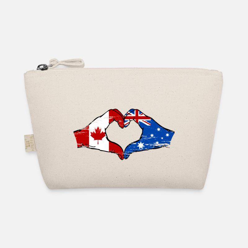 Canada Australie Drapeau Mains Coeur Utilisé Trousse biologique
