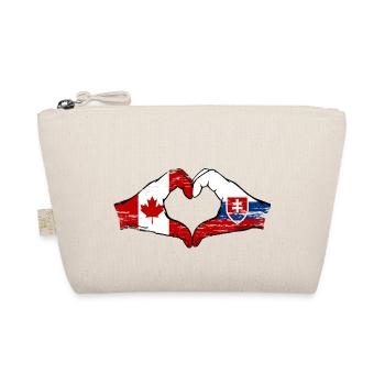 Canada Slovaquie drapeau mains coeur utilisé - Trousse biologique - nature - Devant