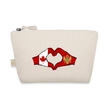 Canada Monténégro drapeau mains forme coeur - Trousse biologique - nature - Devant