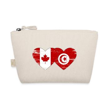 Drapeau du Canada Tunisie coeur utilisé - Trousse biologique - nature - Devant