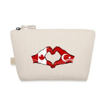 Canada Turquie Drapeau Mains Coeur Forme Utilisé - Trousse biologique - nature - Devant