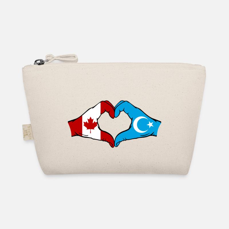 Drapeau ouïghour du Canada en forme de cœur Trousse biologique