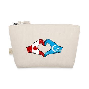 Canada Drapeau ouïghour mains forme de coeur utilisé - Trousse biologique - nature - Devant