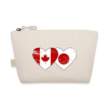 Canada Japon Drapeau Coeur Utilisé - Trousse biologique - nature - Devant