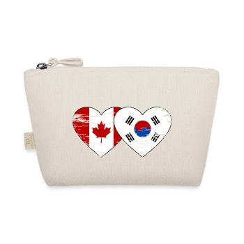 Canada Corée du Sud Drapeau Coeur Utilisé - Trousse biologique - nature - Devant