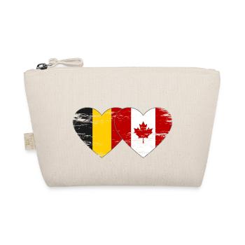 Belgique Canada Drapeau Coeur utilisé - Trousse biologique - nature - Devant