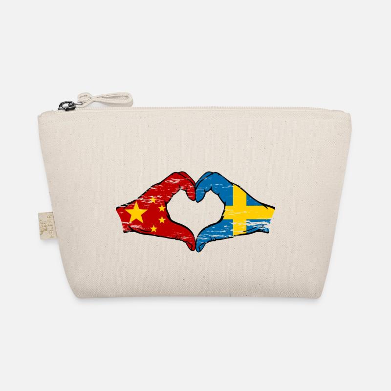 Chine Suède drapeau mains forme de coeur utilisé Trousse biologique