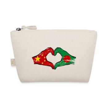 China Bangladesh flag hands heart shape used - Organic Pouch - nature - Front