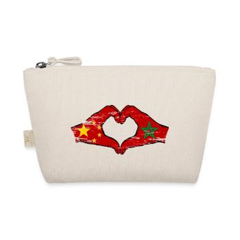 Chine Maroc drapeau mains forme de coeur utilisé - Trousse biologique - nature - Devant