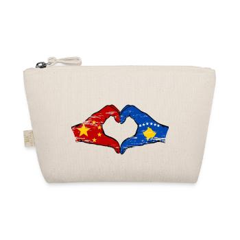 Chine Kosovo drapeau mains coeur utilisé - Trousse biologique - nature - Devant