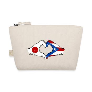 Japon Porto Rico Drapeau Mains Coeur Forme - Trousse biologique - nature - Devant
