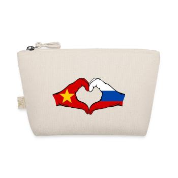 Vietnam Russie Drapeau Mains Coeur Forme - Trousse biologique - nature - Devant