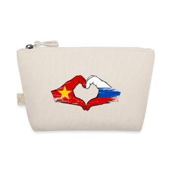 Vietnam Russie Drapeau Mains Coeur Forme Utilisé - Trousse biologique - nature - Devant