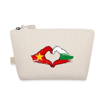 Vietnam Bulgarie Drapeau Mains Coeur Forme Utilisé - Trousse biologique - nature - Devant