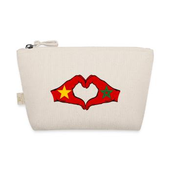 Vietnam Maroc Drapeau Mains Coeur Forme - Trousse biologique - nature - Devant