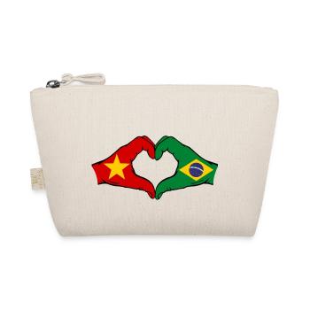 Vietnam Brésil Drapeau Mains Coeur Forme - Trousse biologique - nature - Devant