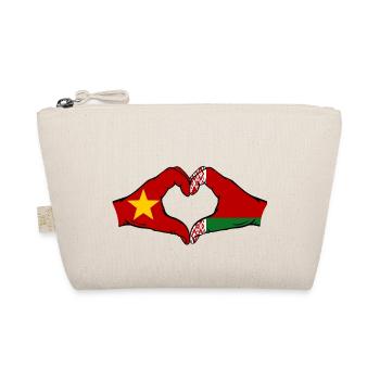 Vietnam Belarus Flag Hands Heart Shape - Organic Pouch - nature - Front