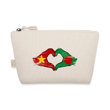 Vietnam Bangladesh flag hands heart shape used - Organic Pouch - nature - Front