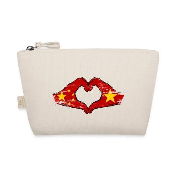 Drapeau Chine Vietnam mains forme de coeur utilisé - Trousse biologique - nature - Devant