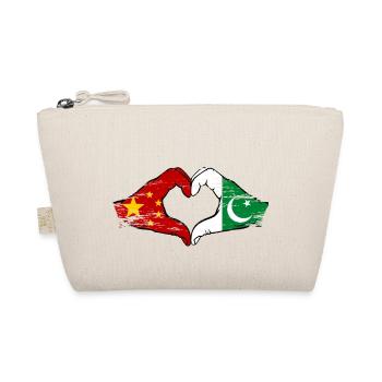 China Pakistan flag hands heart shape used - Organic Pouch - nature - Front