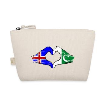 Iceland Pakistan flag hands heart shape used - Organic Pouch - nature - Front