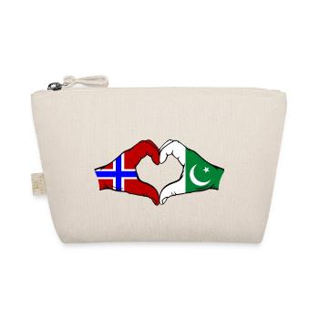 Norwegen Pakistan Flagge Hände Herzform - Bio-Täschchen - Natur - Vorne