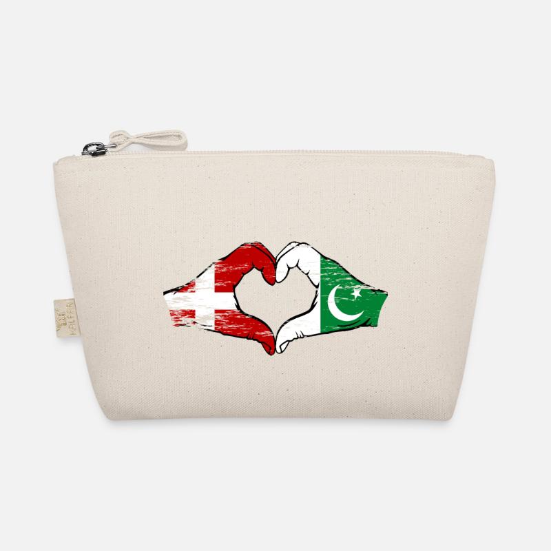 Danemark Pakistan drapeau mains forme de coeur utilisé Trousse biologique