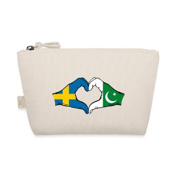 Schweden Pakistan Flagge Hände Herzform - Bio-Täschchen - Natur - Vorne
