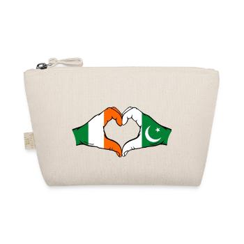 Irland Pakistan Flagge Hände Herzform - Bio-Täschchen - Natur - Vorne