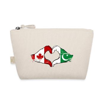 Drapeau du Canada Pakistan mains en forme de coeur utilisé - Trousse biologique - nature - Devant