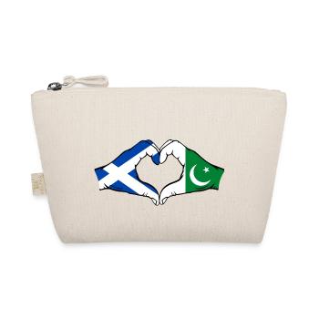 Schottland Pakistan Flagge Hände Herzform - Bio-Täschchen - Natur - Vorne