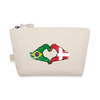 Brésil Danemark drapeau mains forme de coeur utilisé - Trousse biologique - nature - Devant