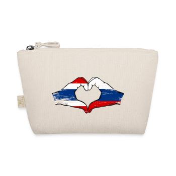Thaïlande Russie Drapeau Mains Coeur Forme Utilisé - Trousse biologique - nature - Devant