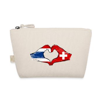 Thaïlande Suisse Drapeau Mains Coeur Forme Utilisé - Trousse biologique - nature - Devant
